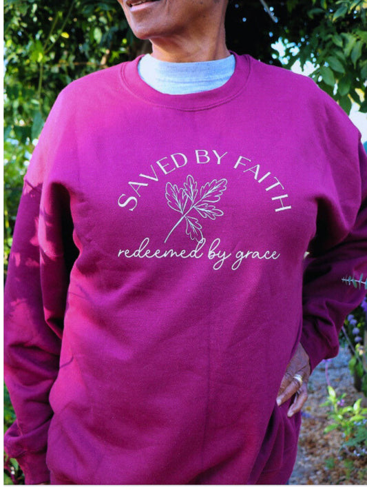 Everyday Inspiration Cozy Crewneck - Saved By Faith
